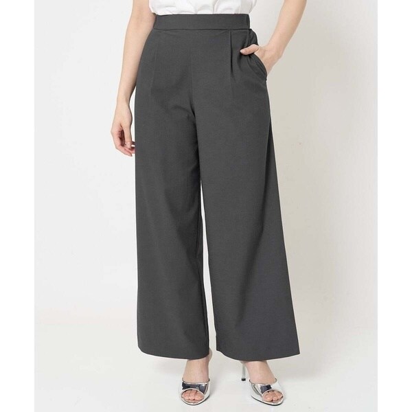 MK ミッシェルクラン（MK MICHEL  ）/【小さいサイズ】ワイドストレート ストレッチプルオンパンツ/洗える