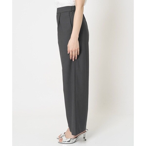 MK ミッシェルクラン（MK MICHEL KLEIN ）/【小さいサイズ】ワイドストレート ストレッチプルオンパンツ/洗える/セットアップ対応_5