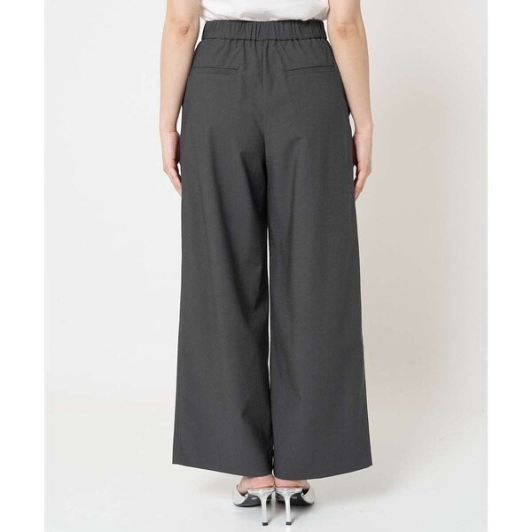 MK ミッシェルクラン（MK MICHEL KLEIN ）/【小さいサイズ】ワイドストレート ストレッチプルオンパンツ/洗える/セットアップ対応_6
