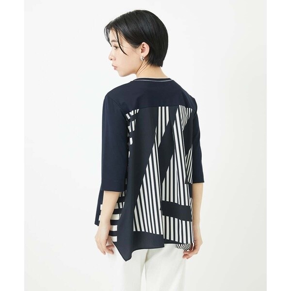 ジョルジュ・レッシュ（ES RECH）/バックシャン幾何プリントカットソー