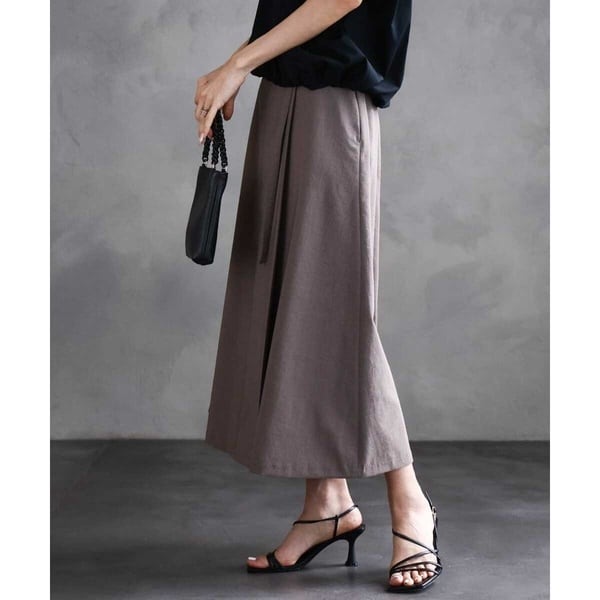 ミッシェルクラン（MICHEL ）/[ 小さいサイズ]ベルト付きAラインスカート