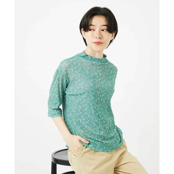 ジャンニ・ロ・ジュディチェ（GIANNI LO GIUDICE）/小付きフラワープリントハイネックプルオーバー