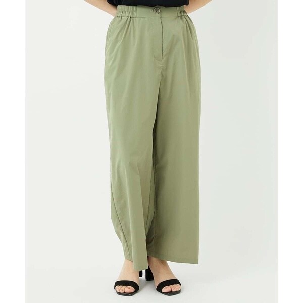 ヒロコビス（hirokobis）/【小さいサイズ/撥水】ストレッチタフタデザインワイドパンツ