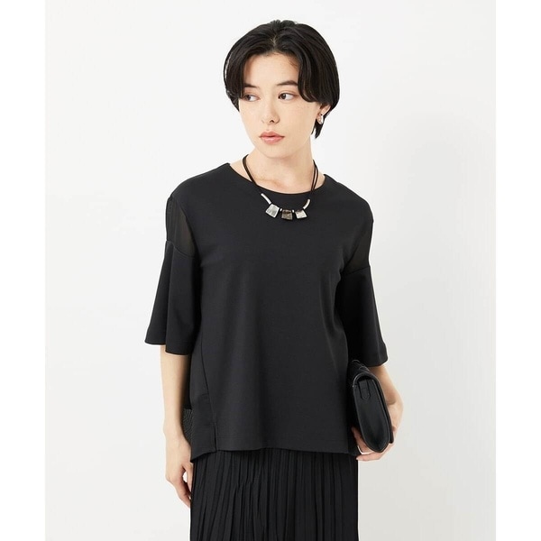 ジョルジュ・レッシュ（ES RECH）/[日本製/接触冷感]シアーコンビジャージープルオーバー