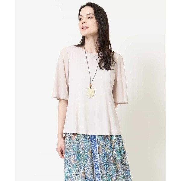 クリスチャンオジャール（christianaujard）/[接触冷感・吸汗速乾/アンサンブル対応]フレアスリーブカットソー