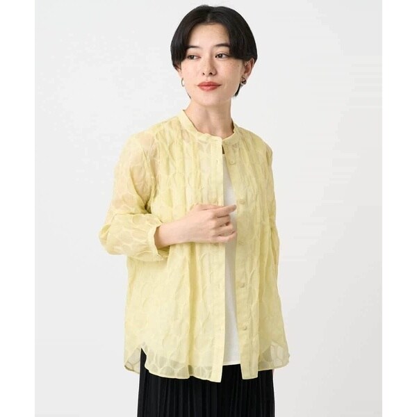 ヒロコビス（hirokobis）/【小さいサイズ】ドットシアータックロングシャツ