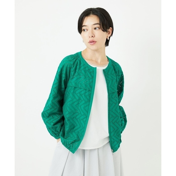 ジョルジュ・レッシュ（ES RECH）/コットンエンブロイダリー羽織ブラウス