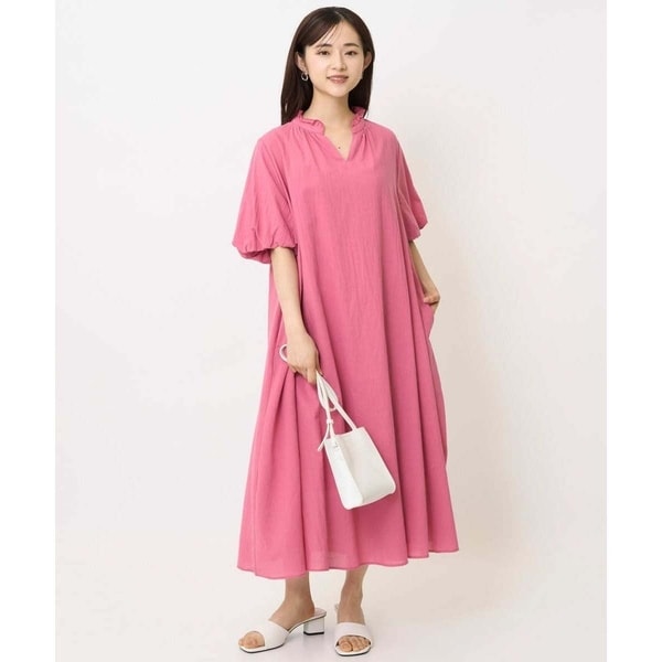 MK ミッシェルクラン（MK MICHEL  ）/【小さいサイズ】ソフトコットンボリュームスリーブワンピース/洗える