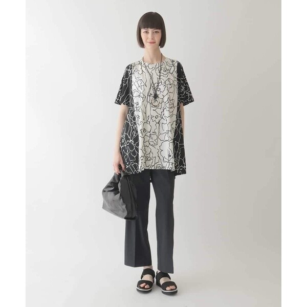 ヒロコビス（hirokobis）/【小さいサイズ】カトレア柄バイカラーデザインチュニック ヒロコビス（hirokobis）/【小さいサイズ】カトレア柄バイカラー