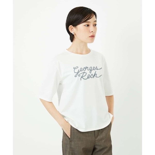 ジョルジュ・レッシュ（ES RECH）/[接触冷感/紫外線カット/遮熱]プレーティングスルケットロゴカットソー