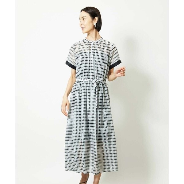 ミッシェルクラン（MICHEL KLEIN）/［小さいサイズ］ジオメトリック柄ワンピース_3