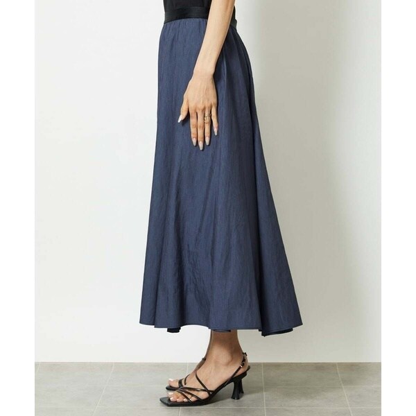 ミッシェルクラン（MICHEL ）/［小さいサイズ］シャンブレーデニムフレアスカート ミッシェルクラン（MICHEL KLEIN）/［小さいサイズ］シャンブレー