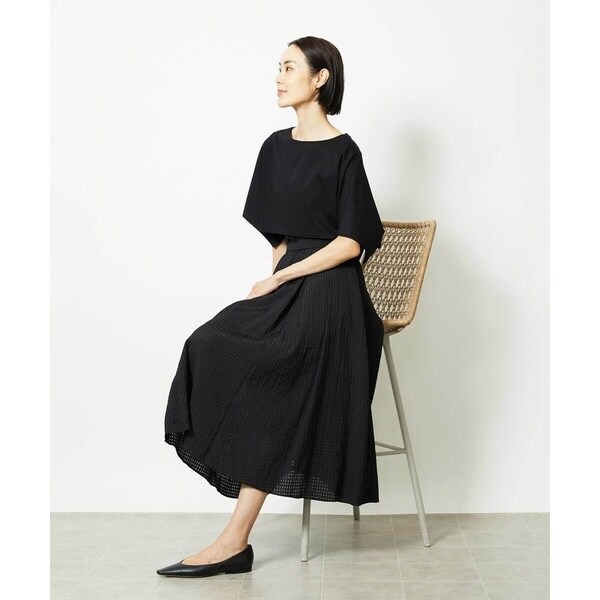ミッシェルクラン（MICHEL KLEIN）/［小さいサイズ］トリオシアーチェックフレアスカート(セットアップ対応)_12