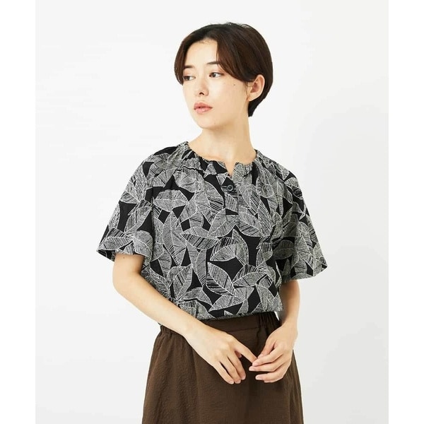 ジャンニ・ロ・ジュディチェ（GIANNI LO GIUDICE）/ミラクルウェーブリーフプリントブラウス