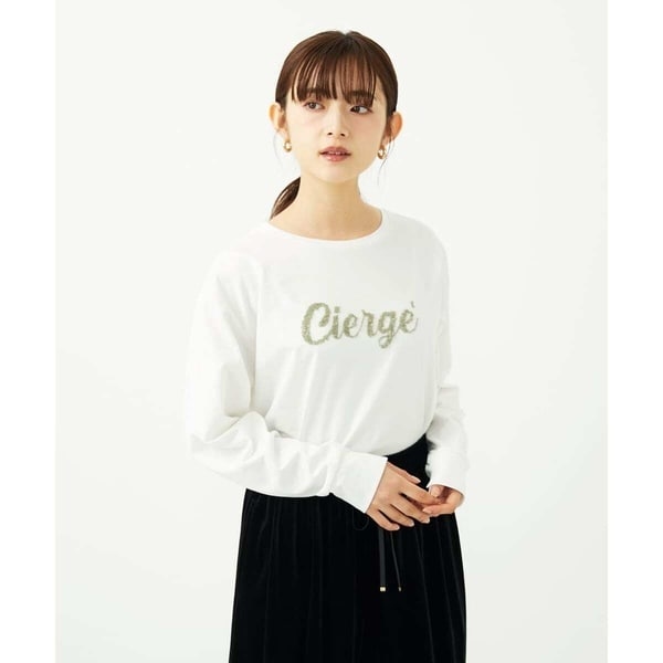 MK ミッシェルクラン（MK MICHEL  ）/【小さいサイズ】刺繍ロゴデザイン コットンロンT/洗える