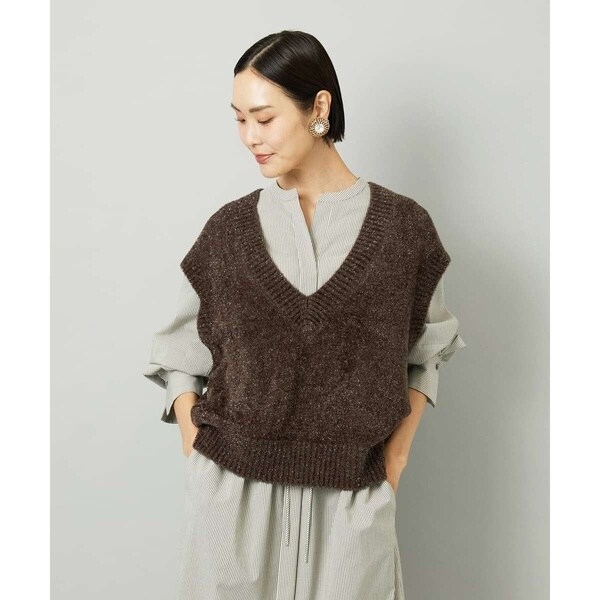 ミッシェルクラン（MICHEL ）/[小さいサイズ]フェザータッチVネックベスト