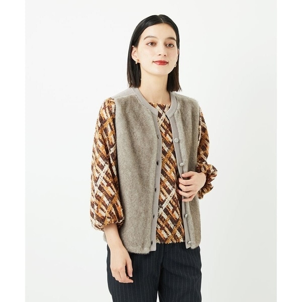 ジョルジュ・レッシュ（ES RECH）/フェイクファーニットベスト