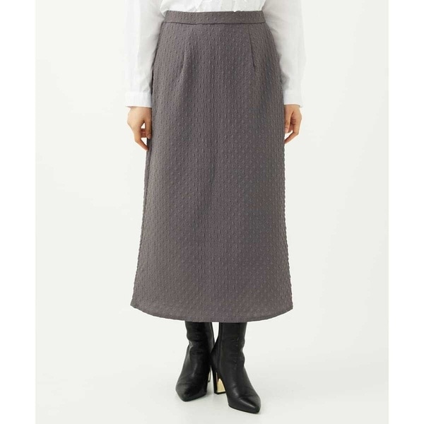 MK ミッシェルクラン（MK MICHEL  ）/【小さいサイズ】エンボス加工ナロースカート/洗える