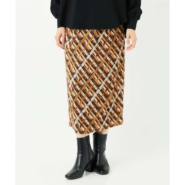 ジョルジュ・レッシュ（ES RECH）/[日本製]フェザーナロータイトチェックスカート