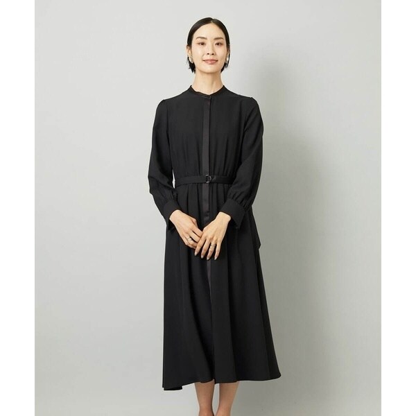 ミッシェルクラン（MICHEL KLEIN）/[小さいサイズ]ノーカラーフレアーワンピース_2