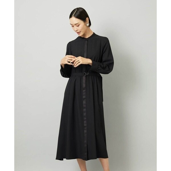 ミッシェルクラン（MICHEL KLEIN）/[小さいサイズ]ノーカラーフレアーワンピース_4