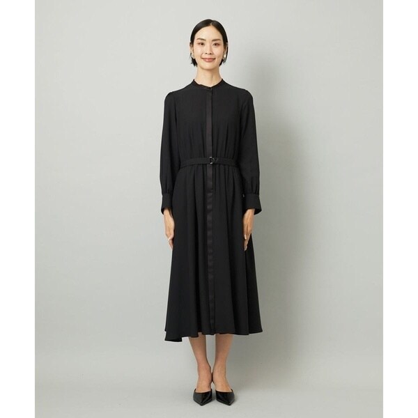 ミッシェルクラン（MICHEL KLEIN）/[小さいサイズ]ノーカラーフレアーワンピース_5