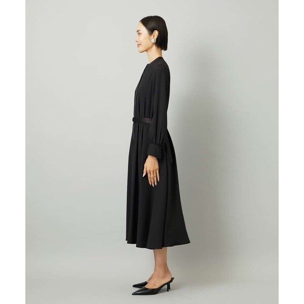 ミッシェルクラン（MICHEL KLEIN）/[小さいサイズ]ノーカラーフレアーワンピース_6