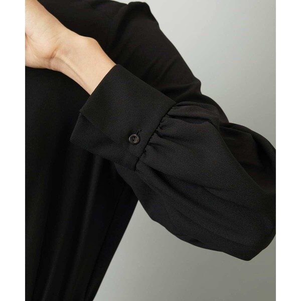 ミッシェルクラン（MICHEL KLEIN）/[小さいサイズ]ノーカラーフレアーワンピース_10