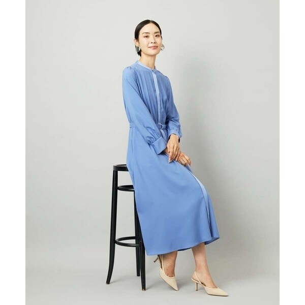 ミッシェルクラン（MICHEL KLEIN）/[小さいサイズ]ノーカラーフレアーワンピース_19