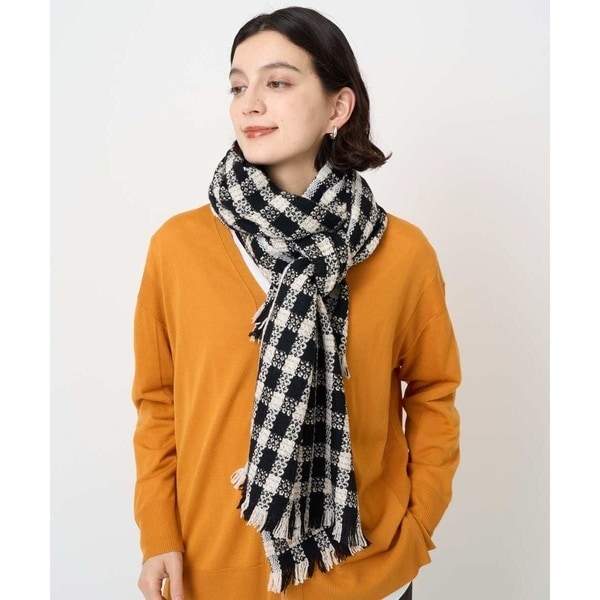 ジョルジュ・レッシュ（ES RECH）/ラメツイードチェックウールストール