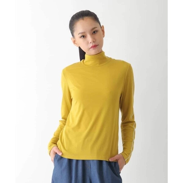 ヒロコビス（hirokobis）/【小さいサイズ】配色ラインハイネックインナートップ