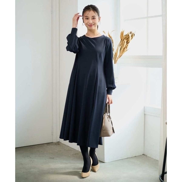 MK ミッシェルクラン（MK MICHEL  ）/【小さいサイズ】ツイルジャージーワンピース/洗える