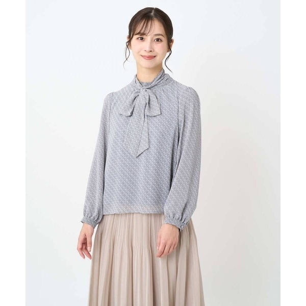 MK ミッシェルクラン（MK MICHEL  ）/【小さいサイズ】チェック柄ボウタイシフォンブラウス/洗濯機で洗える