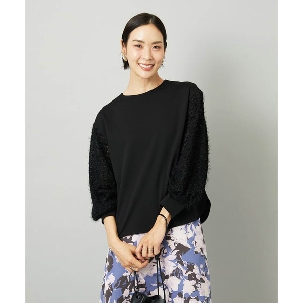 ミッシェルクラン（MICHEL ）/[小さいサイズ]パフスリーブ異素材カットソー