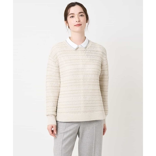 クリスチャンオジャール（christianaujard）/ラメスパンコール長袖ニットプルオーバー