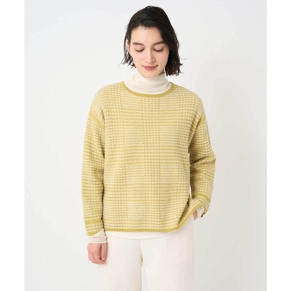 ジョルジュ・レッシュ（ES RECH）/ブークレチェックジャカード7分袖ニット