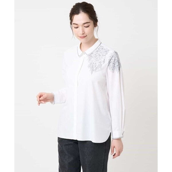 クリスチャンオジャール（christianaujard）/刺繍デザイン長袖ブラウス