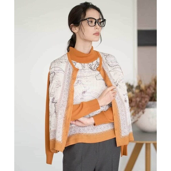 クリスチャンオジャール（christianaujard）/[アンサンブル対応]アートプリントドッキングニットカーディガン