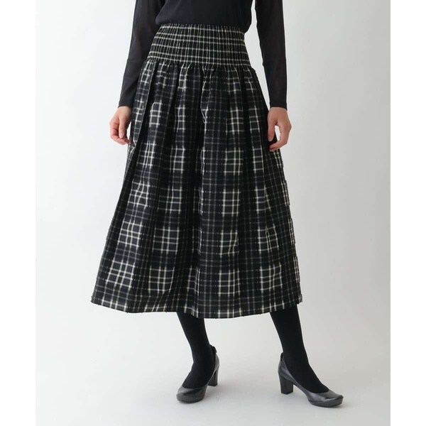 ヒロコビス（hirokobis）/【小さいサイズ】チェックジャカードシャーリングスカート