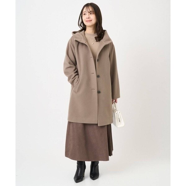 MK ミッシェルクラン（MK MICHEL KLEIN ）/【小さいサイズ】部分プリーツデザイン スウェードライクスカート/洗える_15