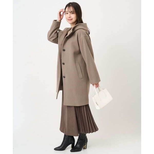 MK ミッシェルクラン（MK MICHEL KLEIN ）/【小さいサイズ】部分プリーツデザイン スウェードライクスカート/洗える_16