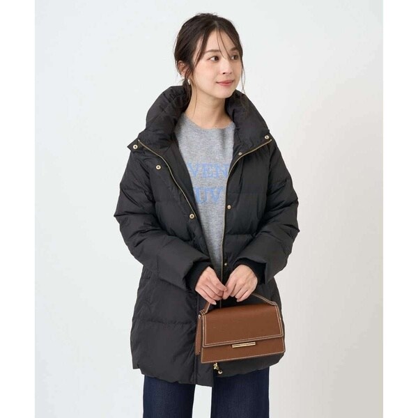 MK ミッシェルクラン（MK MICHEL KLEIN ）/【小さいサイズ】ベーシックタフタ ミドルダウンコート/撥水加工_3