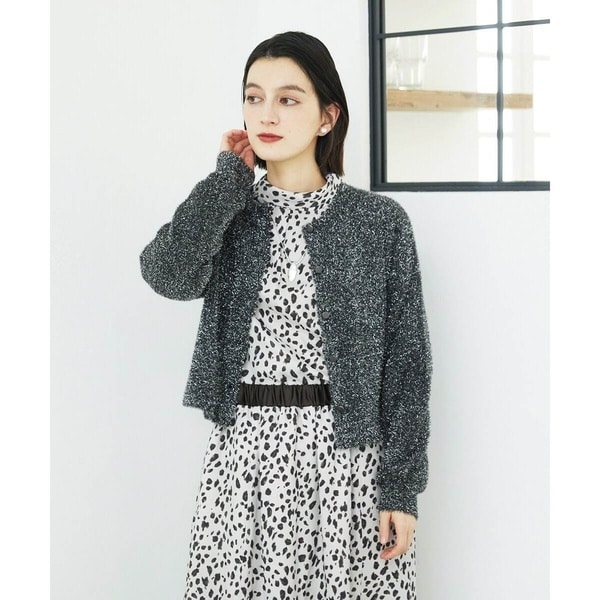 ジョルジュ・レッシュ（ES RECH）/メタリックシャギーショートカーディガン