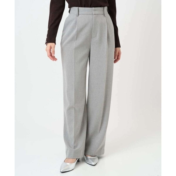 MK ミッシェルクラン（MK MICHEL  ）/【小さいサイズ】ツイード調両面起毛ワイドパンツ/洗える