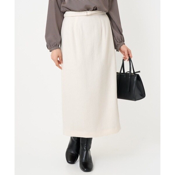 MK ミッシェルクラン（MK MICHEL  ）/【小さいサイズ】ループネップツイードIラインスカート/洗える