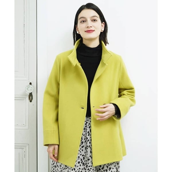 ジョルジュ・レッシュ（ES RECH）/スーパー100ミドルスタンドカラーウールコート