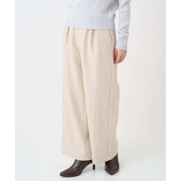 【NEW】MK ミッシェルクラン（MK MICHEL  ）/【小さいサイズ】カラーツイードワイドパンツ/洗える