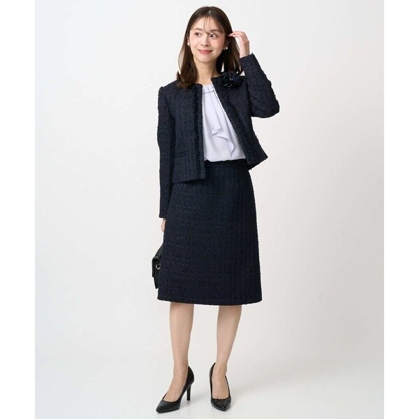 MK ミッシェルクラン（MK MICHEL KLEIN ）/【小さいサイズ】ファンシーツイードスカート/セットアップ対応/洗える_19