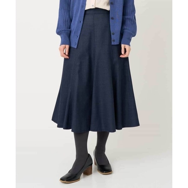 【NEW】ジャンニ・ロ・ジュディチェ（GIANNI LO GIUDICE）/ウール混デニムフレアスカート