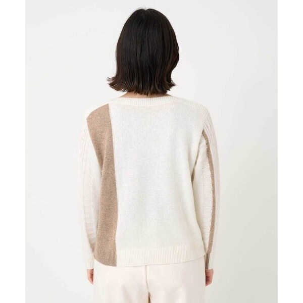 ジョルジュ・レッシュ（GEORGES RECH）/バイカラーストライプケーブルニット